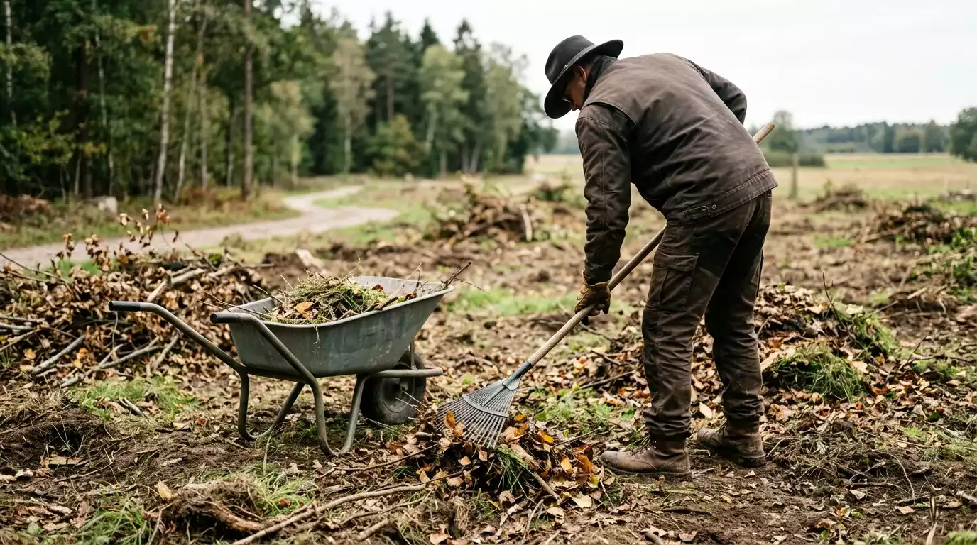 Área verde descuidada com vegetação densa