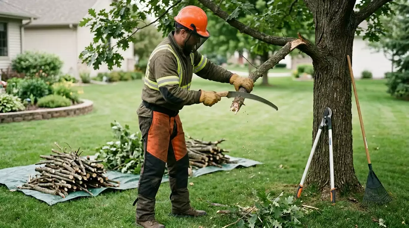 Limpeza e manejo seguro de terreno fechado
